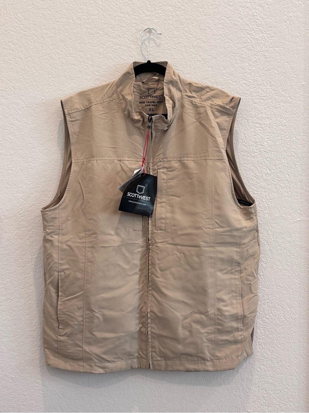 SCOTTeVEST RFID Travel Vest in Tan, Size XL